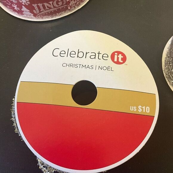 Brand New Celebrate it Lot of 3 Christmas Themed Rolls Wired Ribbon Gift Wrap - Picture 5 of 10